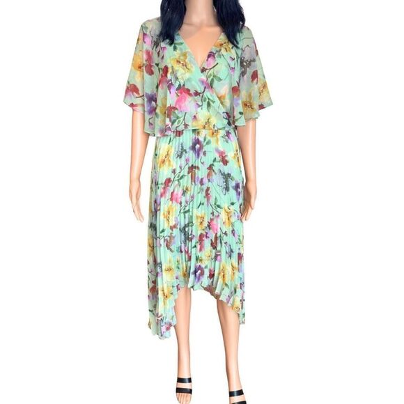NWT Kensie V Neck Floral Print Chiffon Dress - Picture 5 of 9